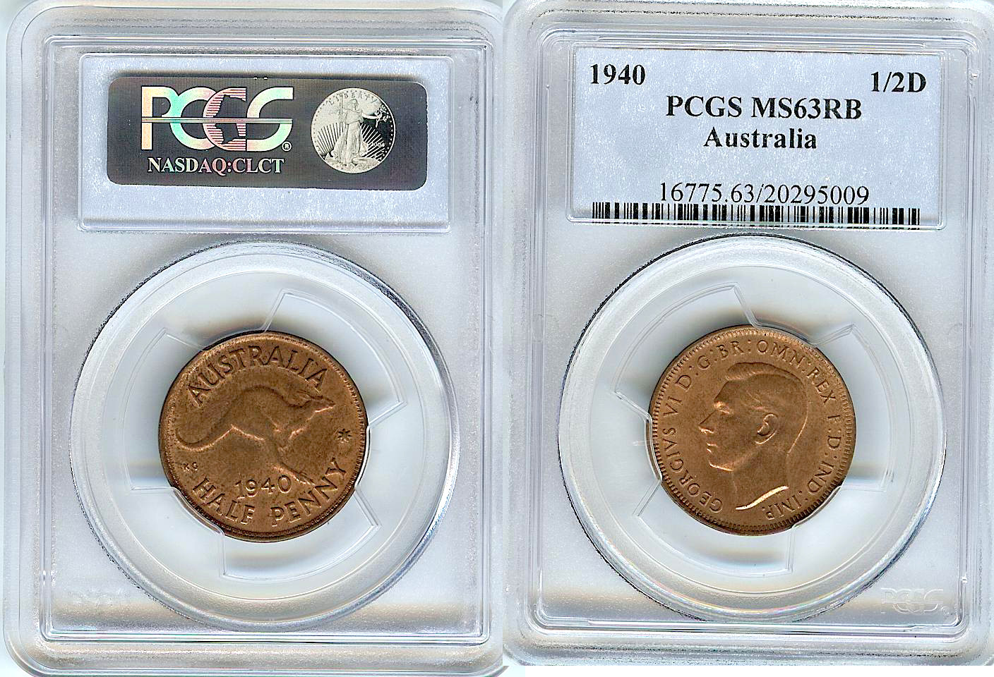 Australien Demi penny 1940 PCGS MS63RB